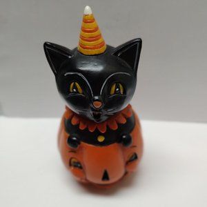 Johanna Parker Halloween Peek A Boo Black Cat in Pumpkin